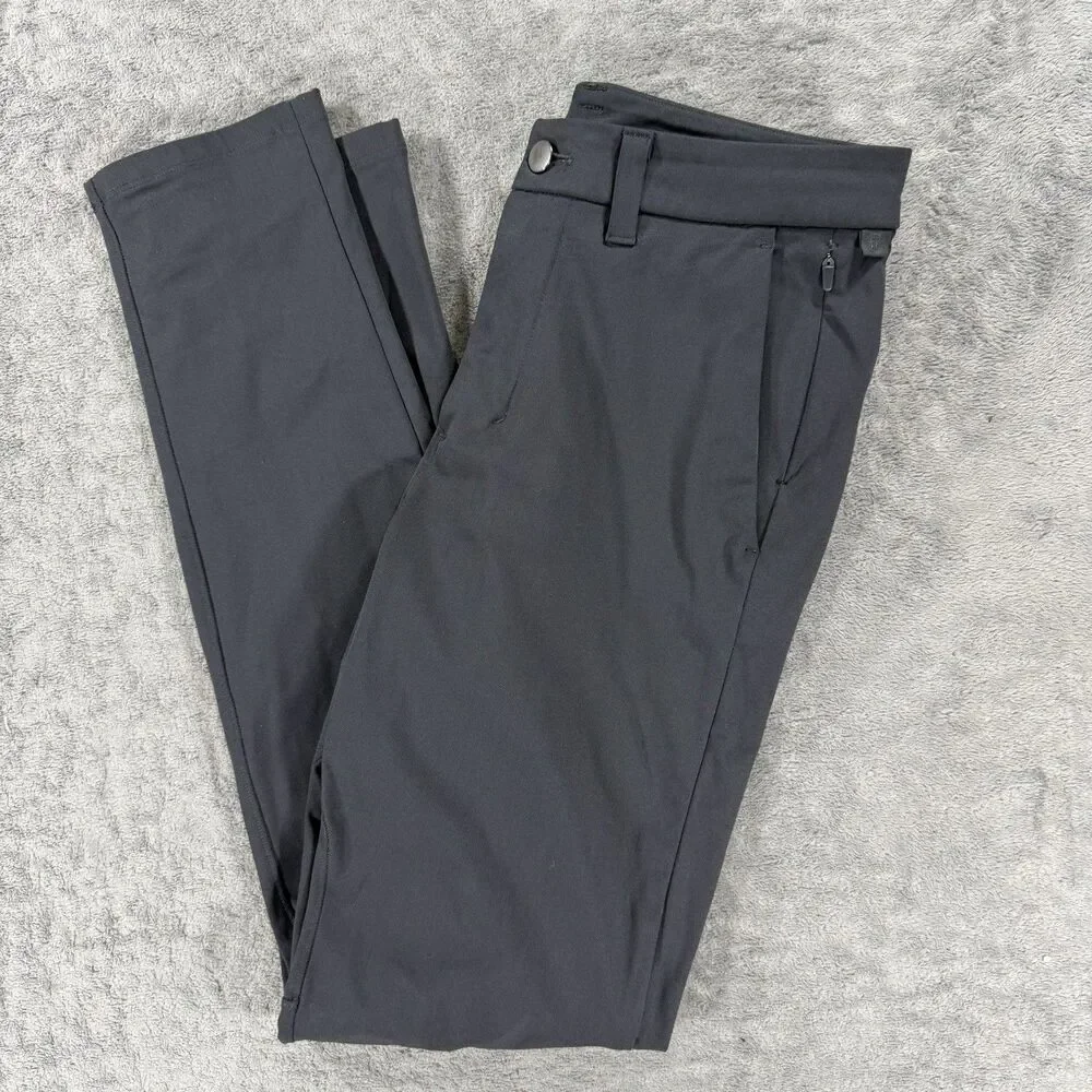 Lululemon Commission Pant Slim Warpstreme 32 Black Performance Chino Pants 28x32
